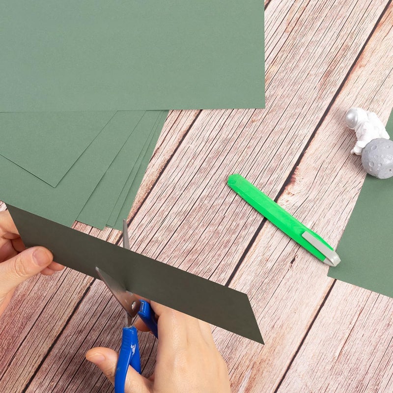 Wishop 20 Sheets Colored Thick Paper Cardstock Blank for DIY Crafts Cards Making, Invitations, Scrapbook Supplies (Sage Green, 8.5 x 11 inches) - Image 5